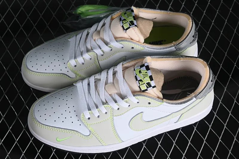 All categories Air Jordan Jordan series basketball shoes Air Jordan 1 Low Z version Air Jordan 1 Low OG AJ1 Joe 1 apple green color low-top basketball shoes DM7837-103